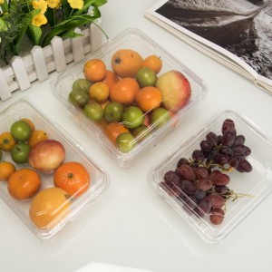 Висока прозрачност екологосъобразен пластмасов контейнер за плодове